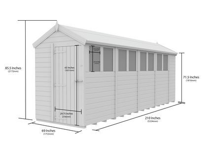 5 x 18 Apex Security Shed - view 5
