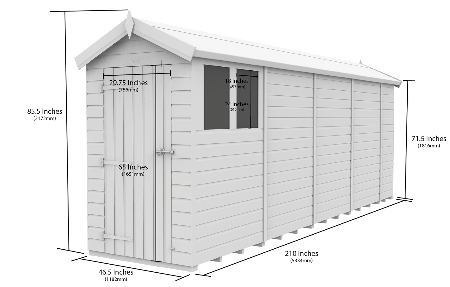 4 x 18  Apex Security Shed - view 5