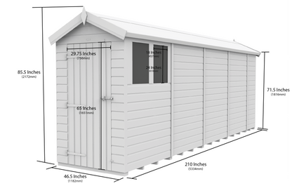 4 x 18  Apex Security Shed - view 5
