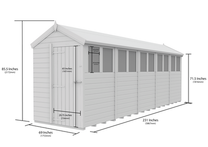 5 x 20 Apex Security Shed - view 5