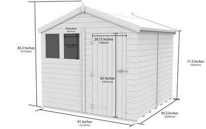 8 x 8 Apex Security Shed - view 6