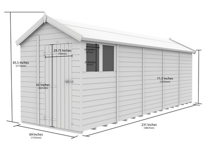 6 x 20 Apex Security Shed - view 6