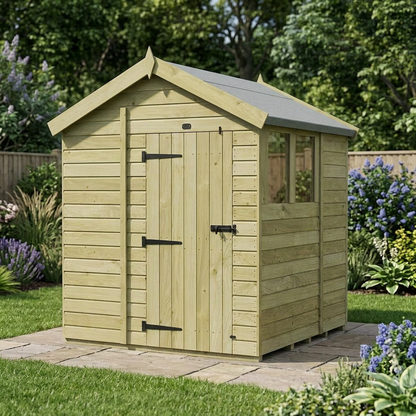 6 x 6 Apex Shed (Single Door, With Windows) - view 6