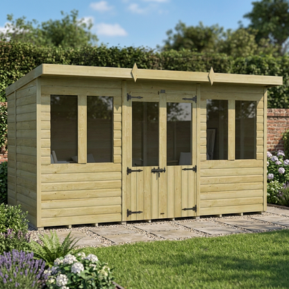 12 x 6 Pent Summer House - view 3