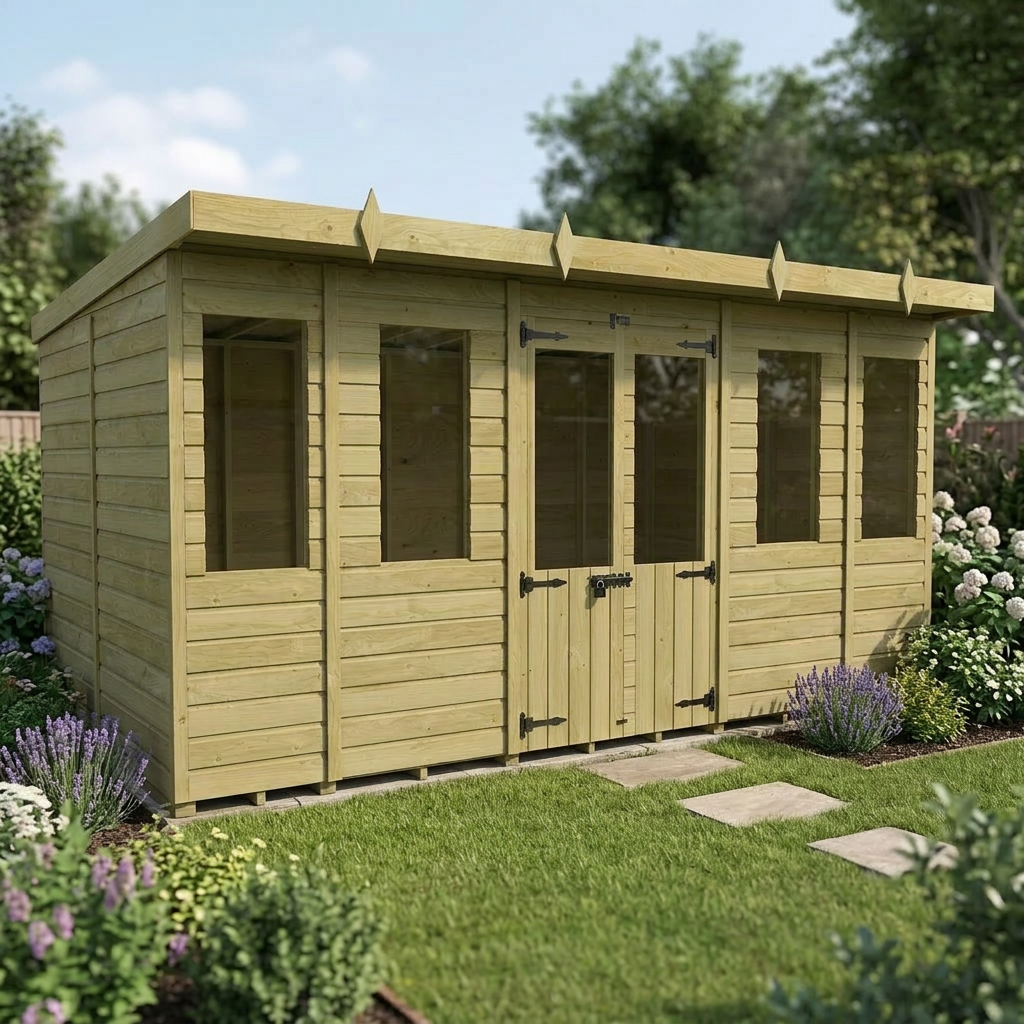 14 x 8 Pent Summer House - view 5