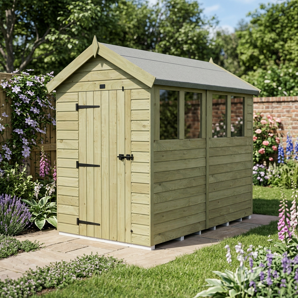 7 x 10 Apex Shed (Single Door, With Windows) - view 5