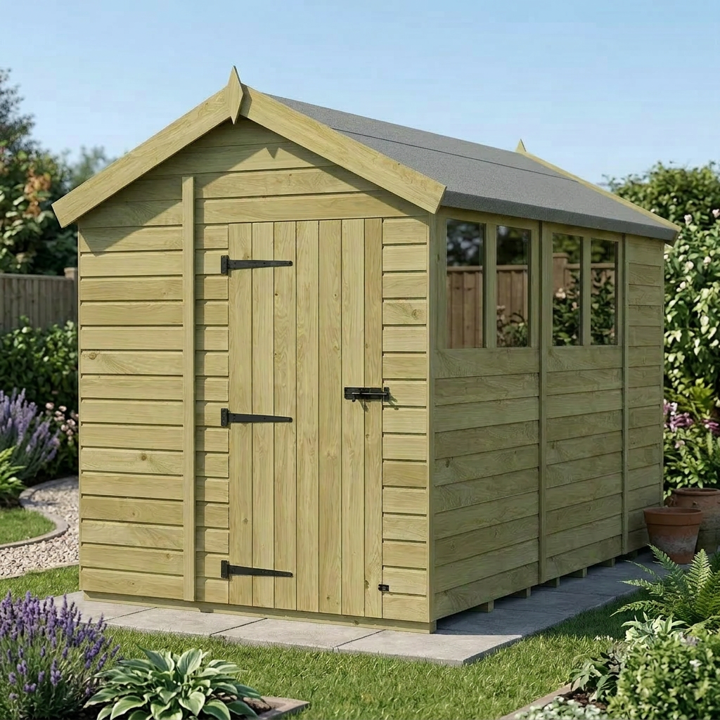 6 x 10 Apex Shed (Single Door, With Windows) - view 3