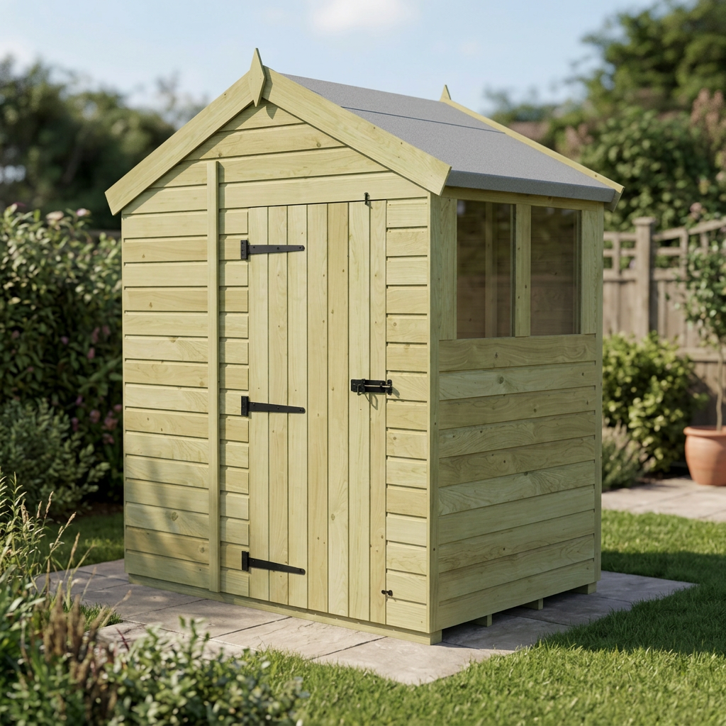 7 x 4 Apex Shed (Single Door, With Windows) - view 5