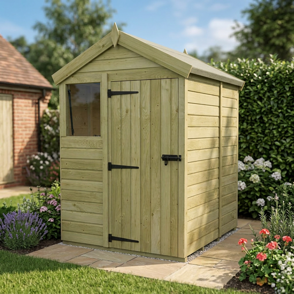 5 x 5 Apex Shed (Single Door, With Windows) - view 5