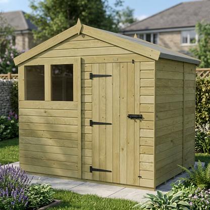 8 x 5 Apex Shed (Single Door, With Windows) - view 5