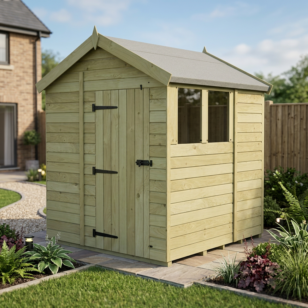 7 x 7 Apex Shed (Single Door, With Windows) - view 5