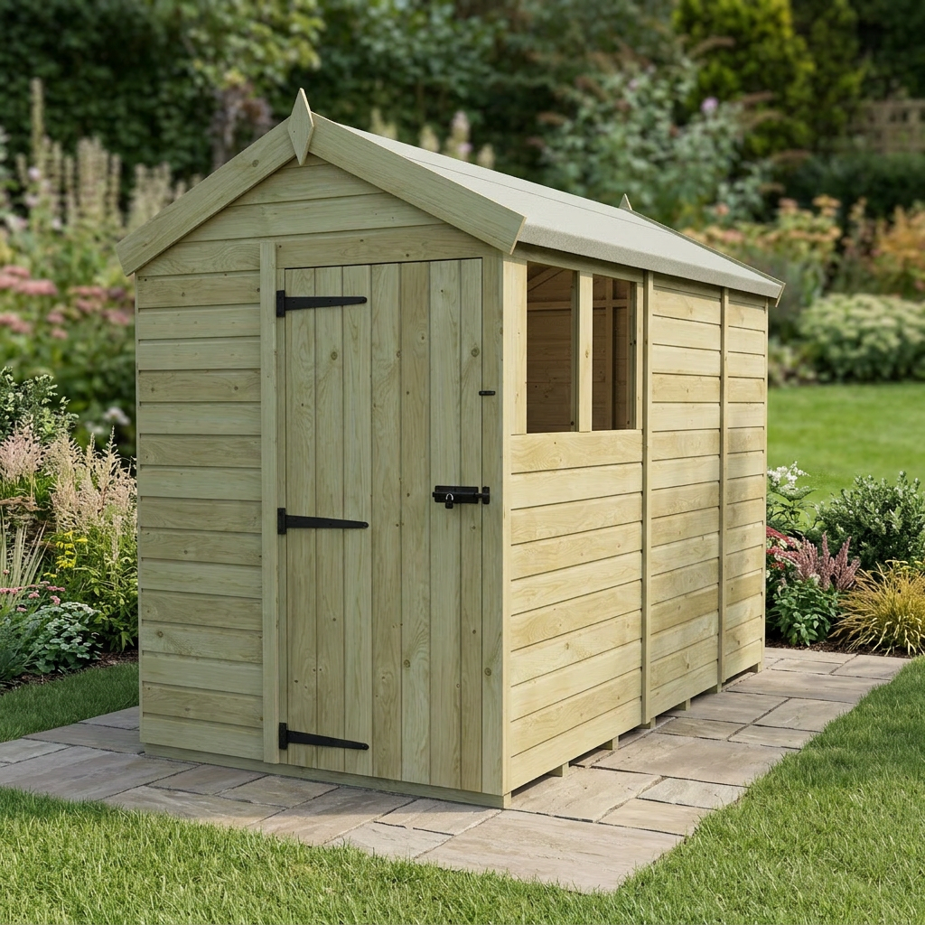 5 x 9 Apex Shed (Single Door, With Windows) - view 5
