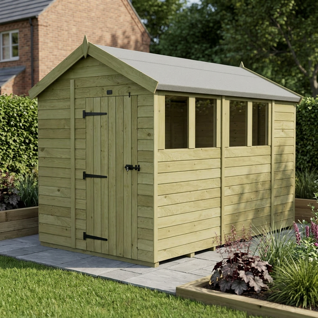 7 x 11 Apex Shed (Single Door, With Windows) - view 6