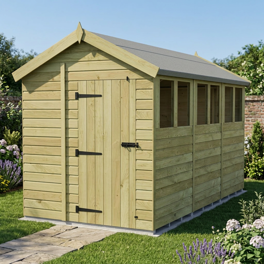 7 x 12 Apex Shed (Single Door, With Windows) - view 5