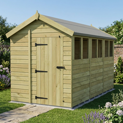 7 x 12 Apex Shed (Single Door, With Windows) - view 5