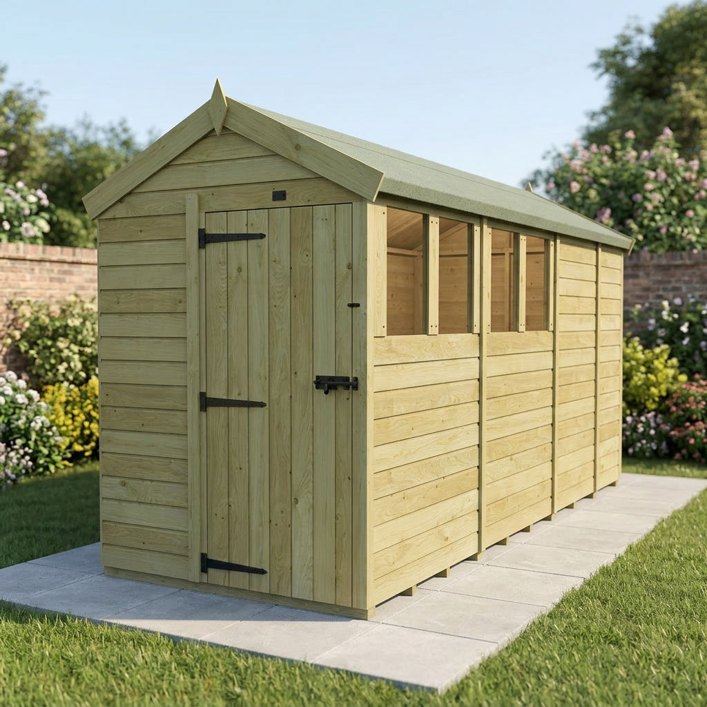 5 x 13 Apex Shed (Single Door, With Windows) - view 5