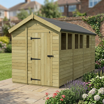 7 x 13 Apex Shed (Single Door, With Windows) - view 5