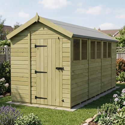 7 x 14 Apex Shed (Single Door, With Windows) - view 5