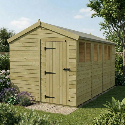 8 x 15 Apex Shed (Single Door, With Windows) - view 5