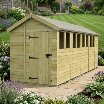 6 x 19 Apex Shed (Single Door, With Windows) - view 6