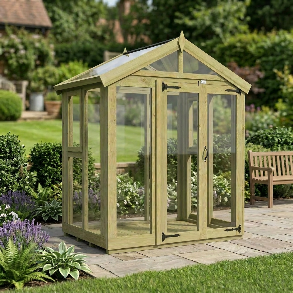6x4 Glass Greenhouse - view 5