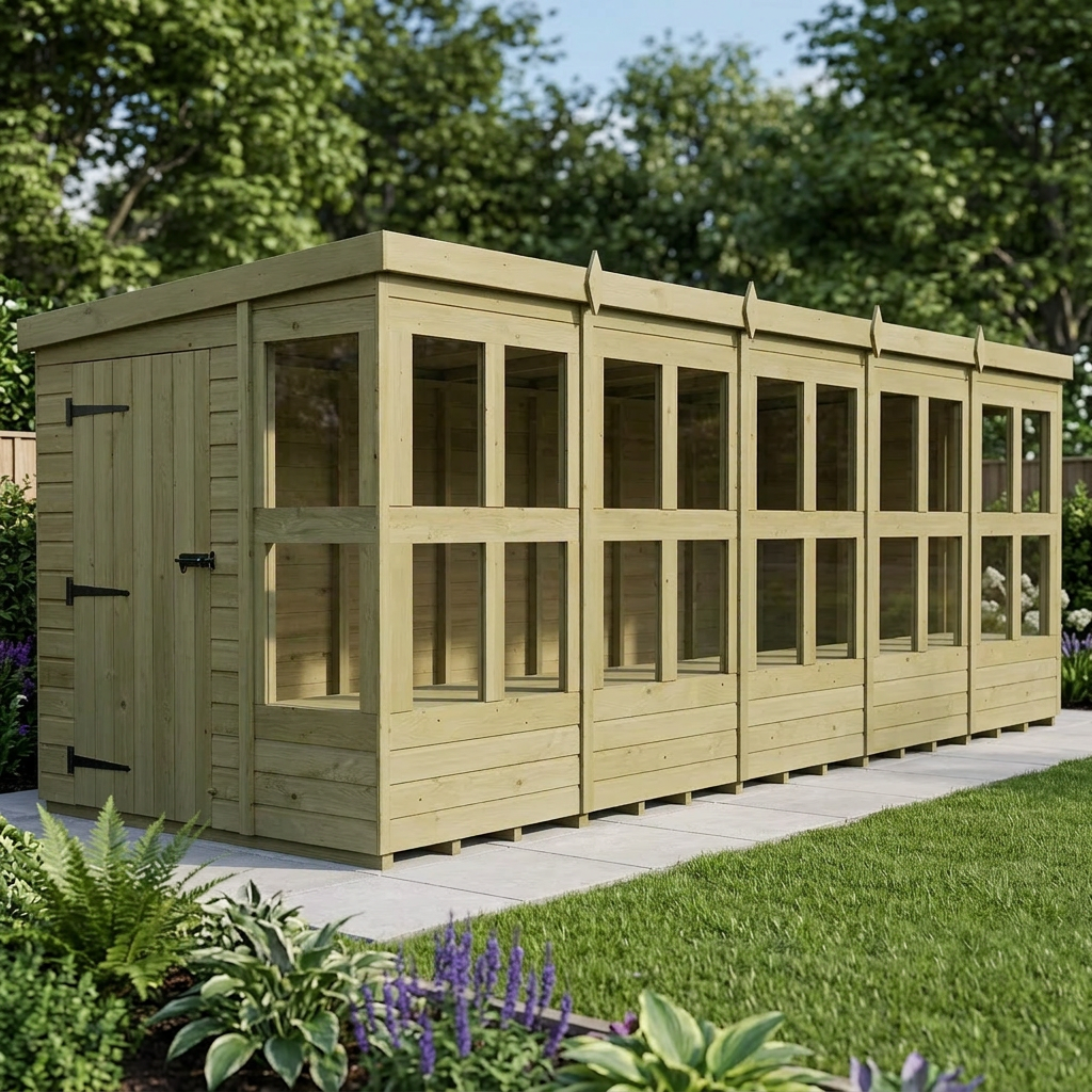 6 x 20 Pent Potting Shed - view 5