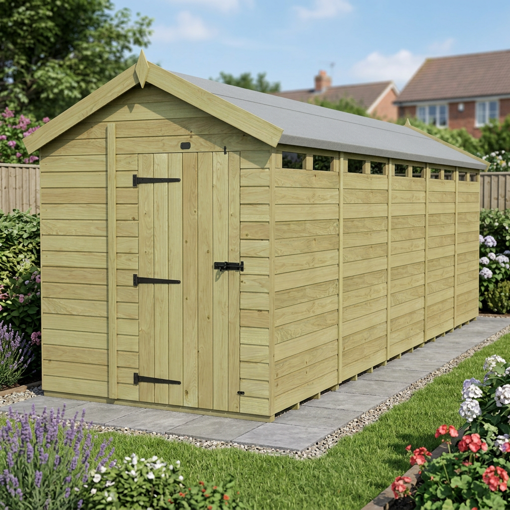 6 x 20 Apex Security Shed - view 4