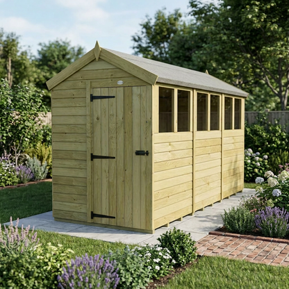 5 x 12 Apex Shed (Single Door, With Windows) - view 5
