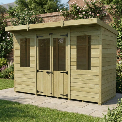 10 x 4 Pent Summer House - view 3