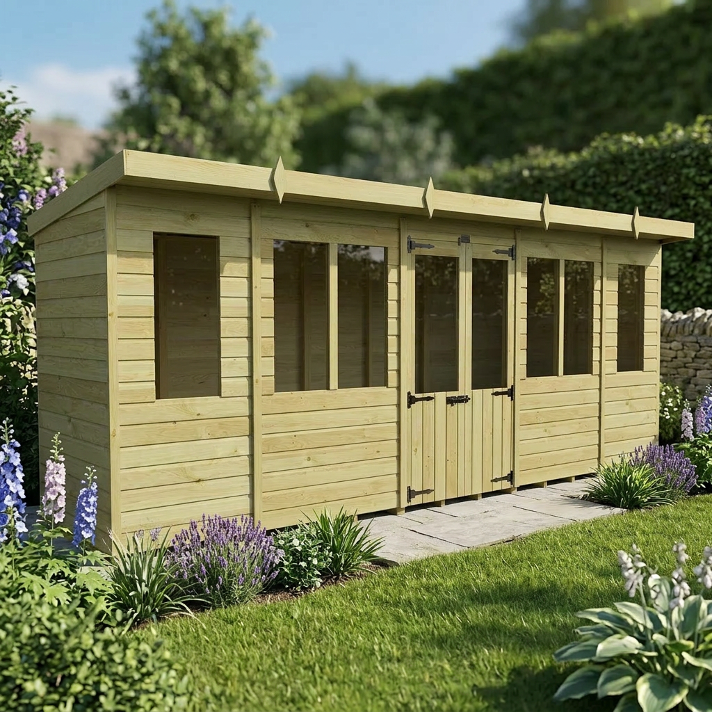 18 x 4 Pent Summer House - view 6