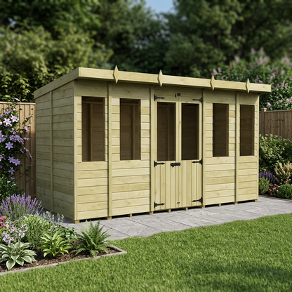 14 x 6 Pent Summer House - view 5