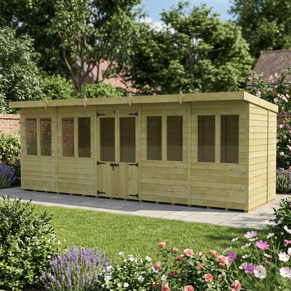 20 x 6 Pent Summer House - view 5