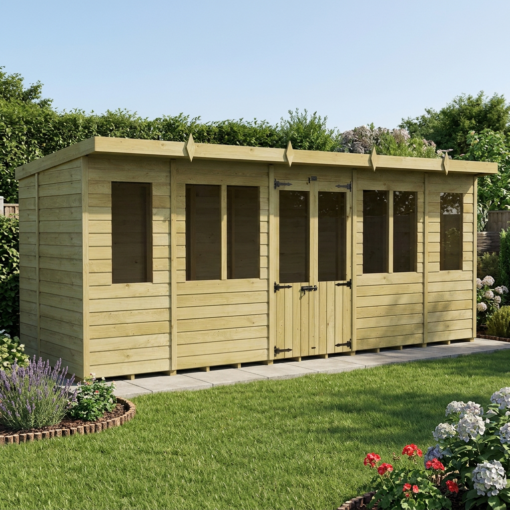 18 x 6 Pent Summer House - view 5