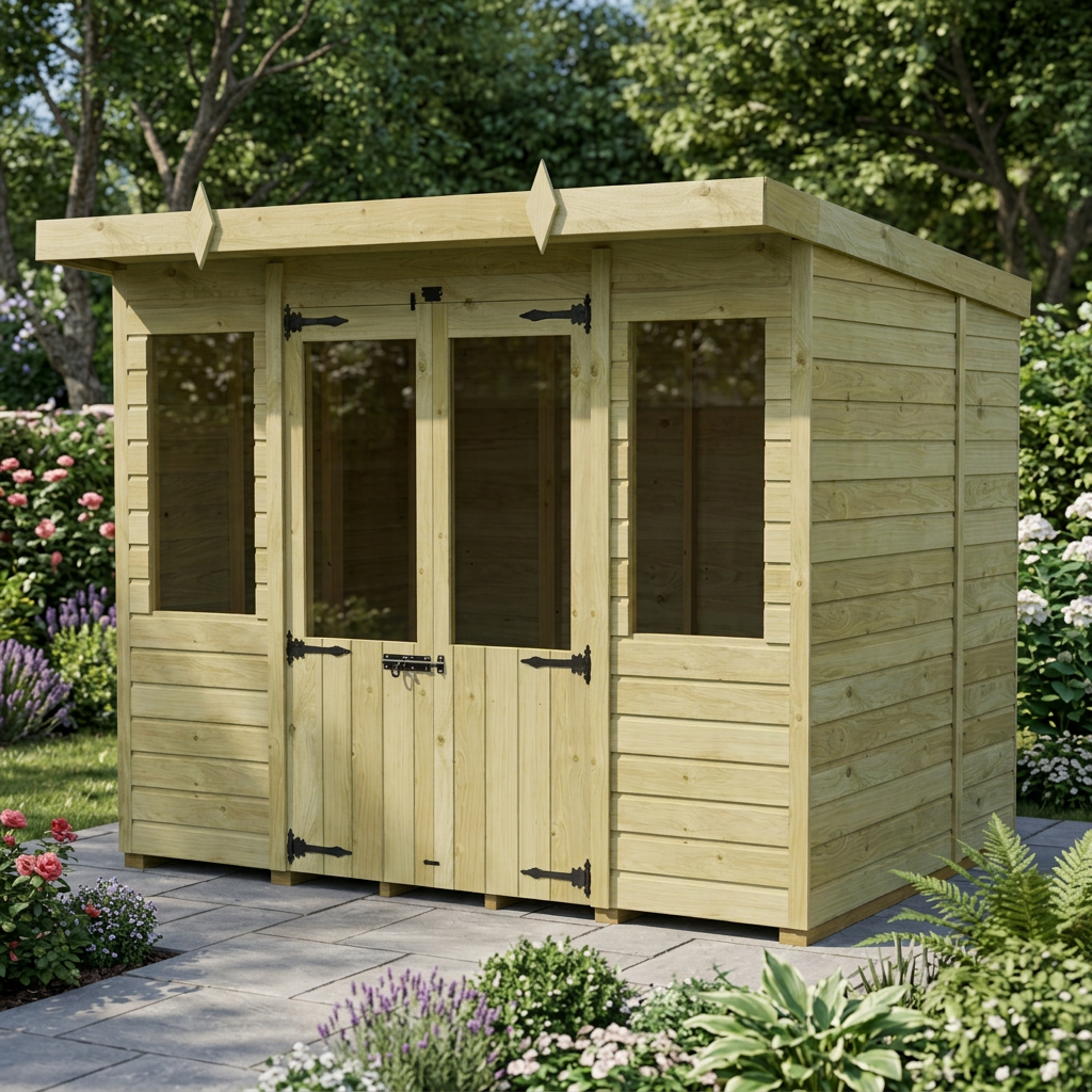 8 x 7 Pent Summer House - view 5