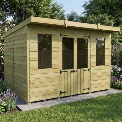 10 x 8 Pent Summer House - view 4