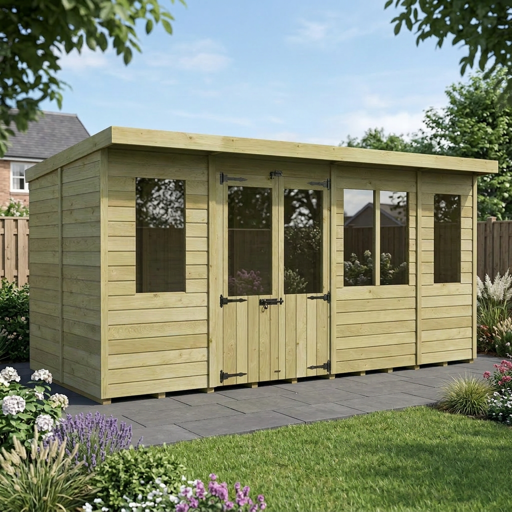 18 x 8 Pent Summer House - view 3