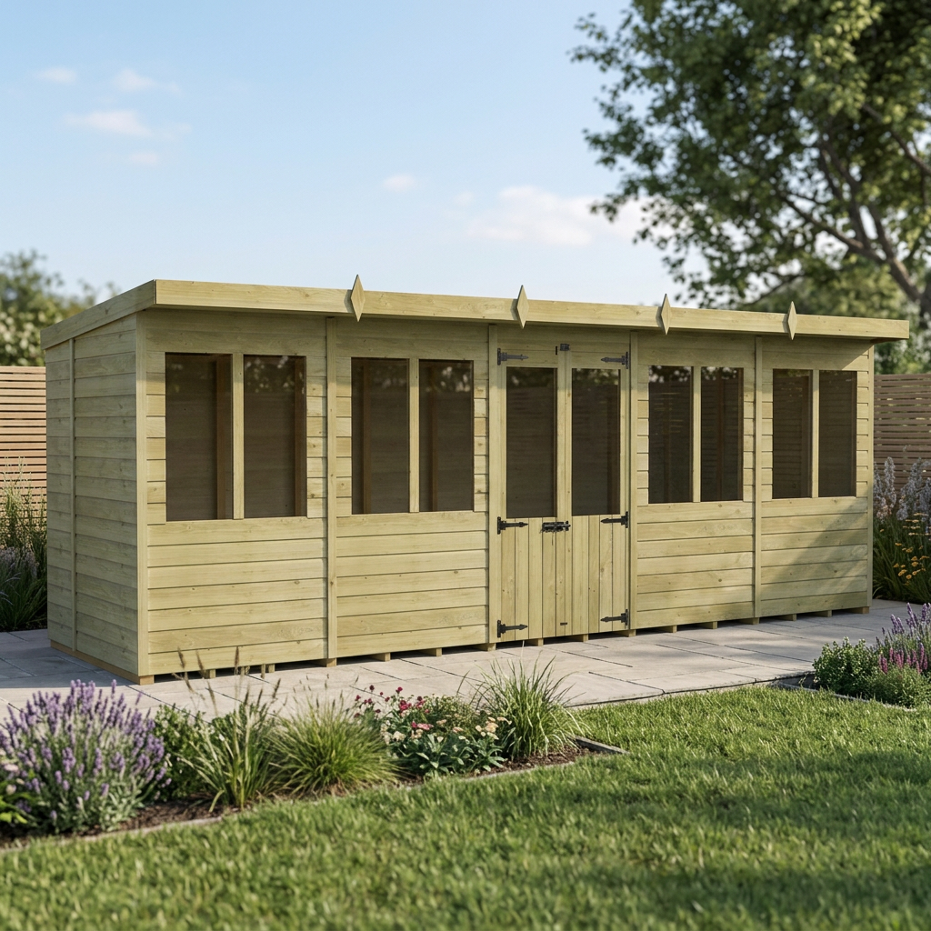 20 x 8 Pent Summer House - view 6