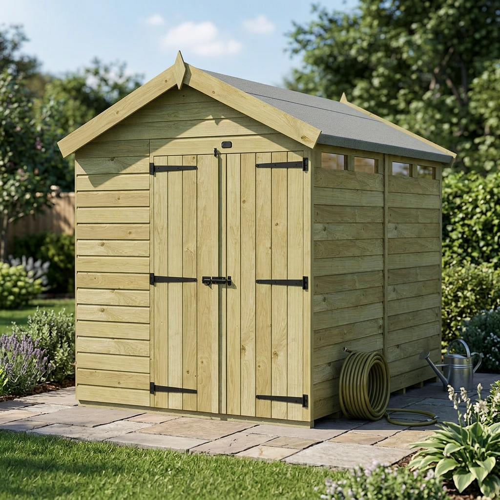 8 x 7 Apex Security Shed - view 3