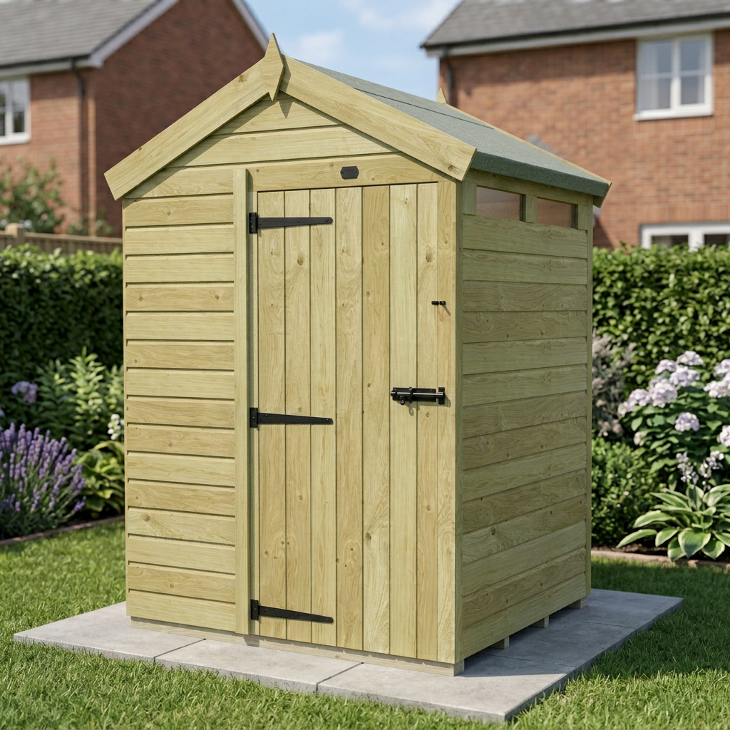 4 x 5  Apex Security Shed - view 4