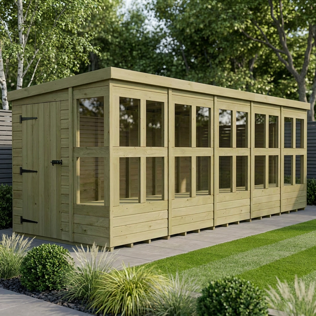 6 x 20 Pent Potting Shed - Pent Potting Shed