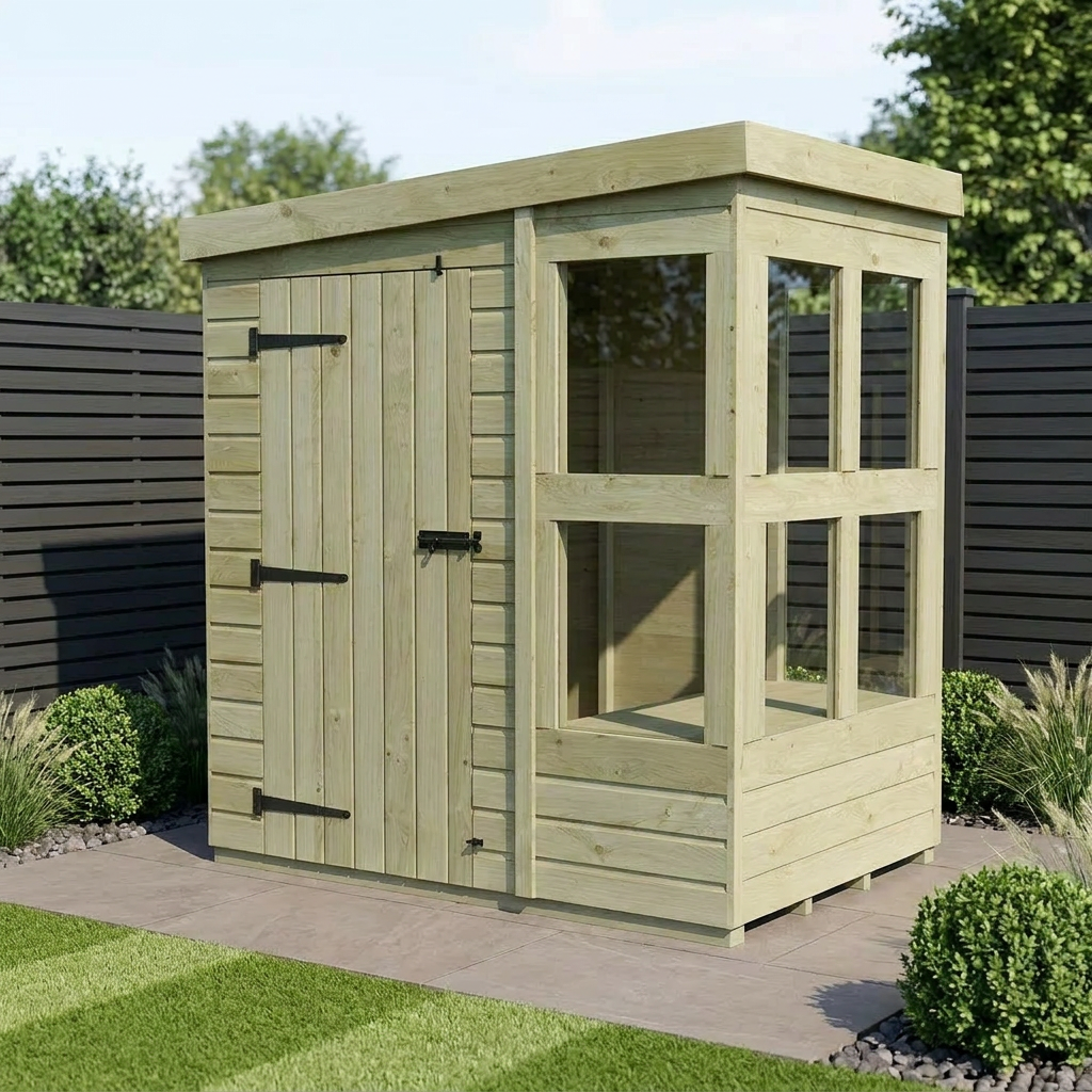 6 x 4 Pent Potting Shed - Pent Potting Shed