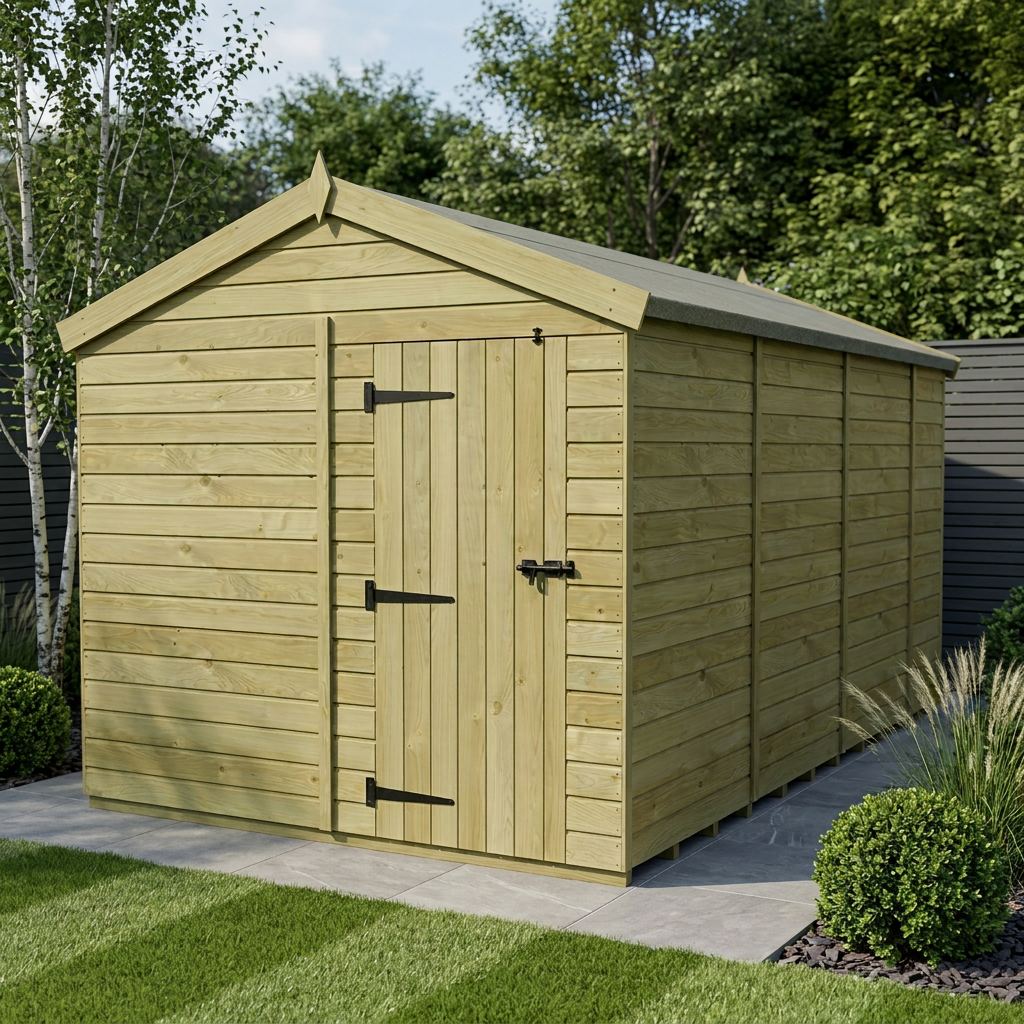 8 x 15 Apex Shed (Single Door, No Windows) - Apex Shed