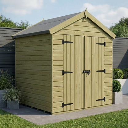 7 x 4 Apex Shed (Double Door, No Windows) - Apex Shed