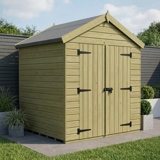 7 x 4 Apex Shed (Double Door, No Windows) - Apex Shed