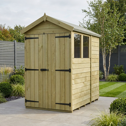 4 x 7 Apex Shed (Double Door, With Windows) - Apex Shed