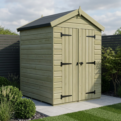 4 x 4 Apex Shed (Double Door, No Windows) - Apex Shed