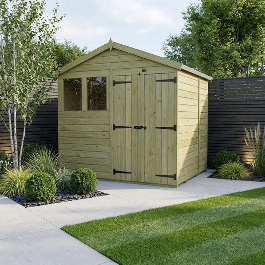 8 x 5 Apex Shed (Double Door, With Windows) - Apex Shed