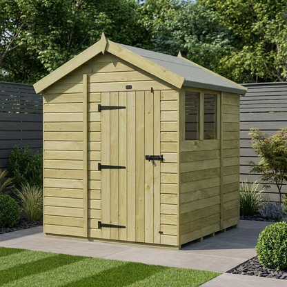 6 x 6 Apex Shed (Single Door, With Windows) - Apex Shed