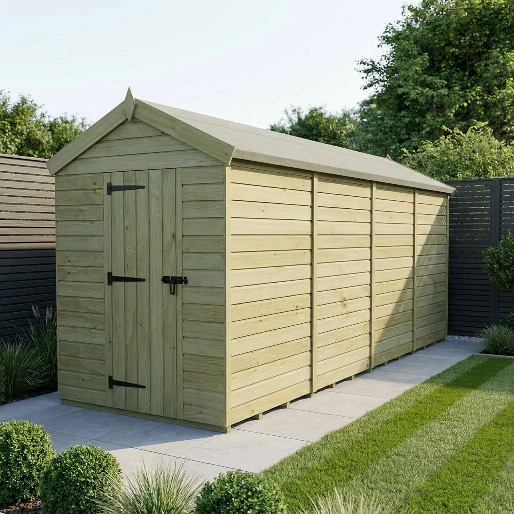 5 x 18 Apex Shed (Single Door, No Windows) - view 2