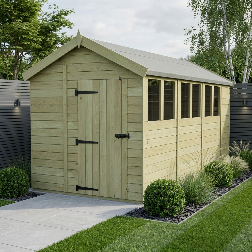 6 x 15 Apex Shed (Single Door, With Windows) - Apex Shed